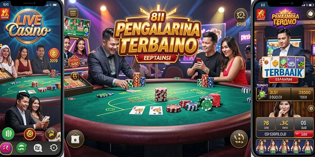 Tampilan menarik dari gameplay Live Casino 8II dengan dealer langsung.