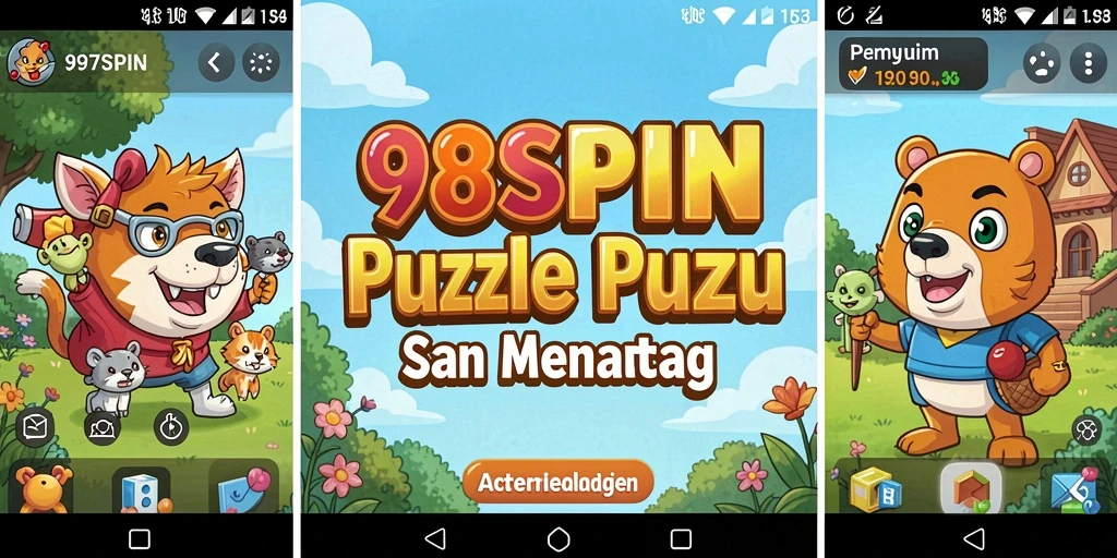Tangkapan layar gameplay 98SPIN dengan tingkat tantangan puzzle.