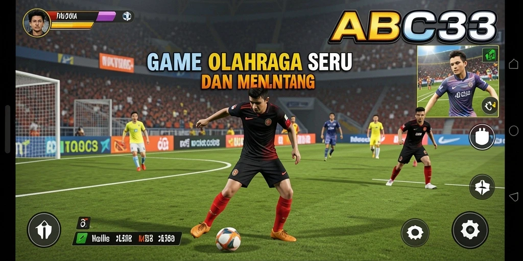 Tampilan gameplay seru ABC33 yang menyajikan aksi olahraga menantang.