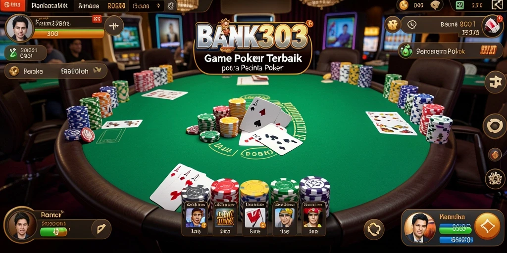 Tampilan gameplay Poker yang menegangkan dan menarik.