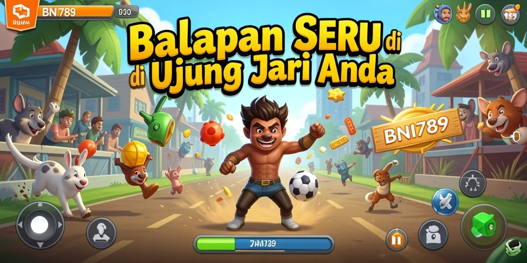 Tampilan seru balapan di BNI789 dengan mobil cepat dan trek menantang.