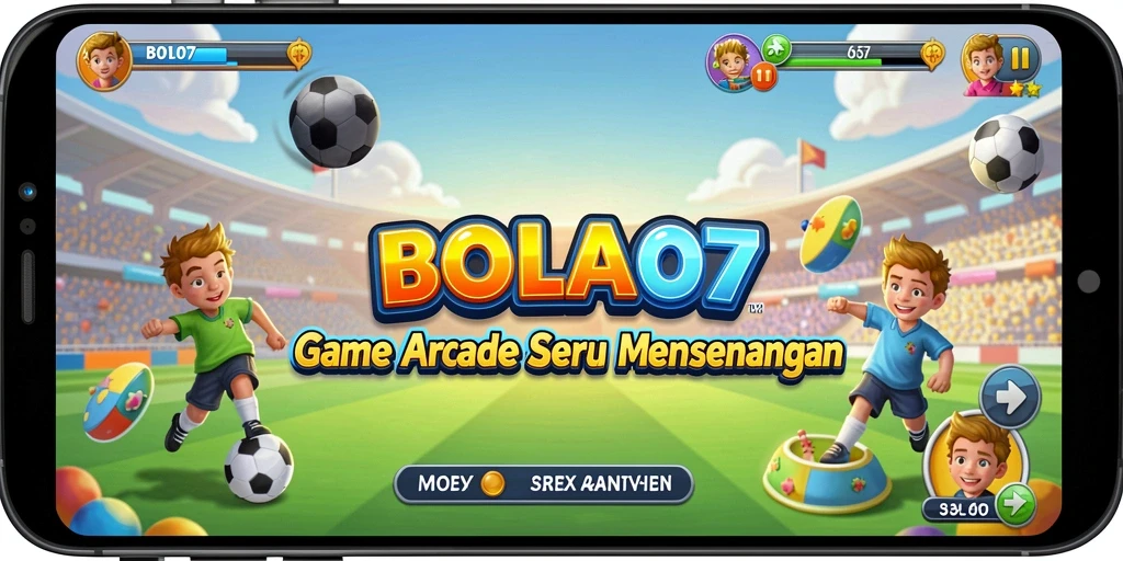Tampilan screenshot BOLA07 menampilkan aksi gameplay Arcade yang seru.