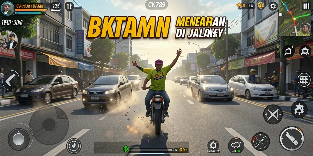 Gameplay Racing CK789 yang memukau dan mendebarkan.