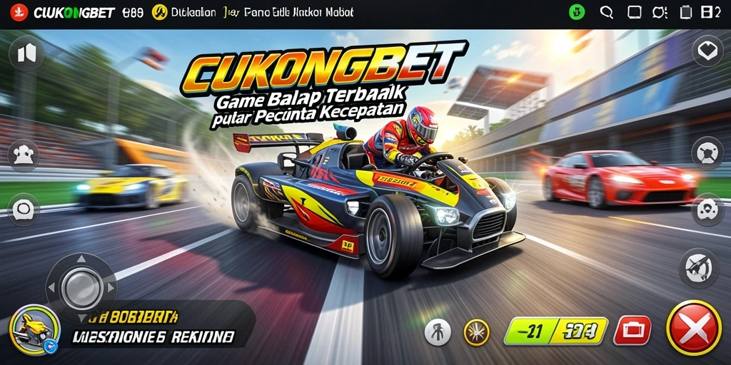 Tampilan gameplay CUKONGBET yang seru dan mendebarkan saat balapan.