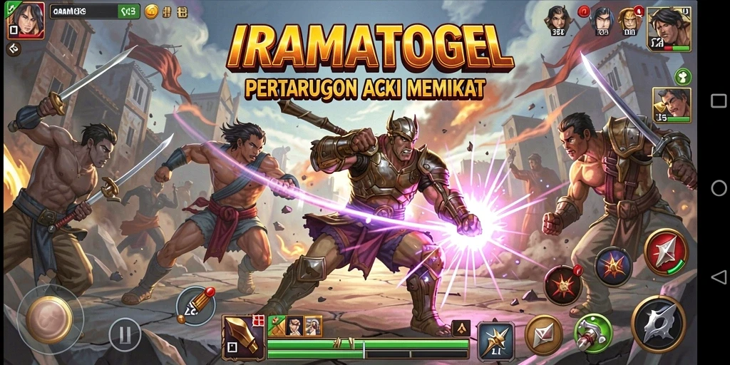 Tampilan gameplay IRAMATOGEL yang mendebarkan dan penuh aksi.