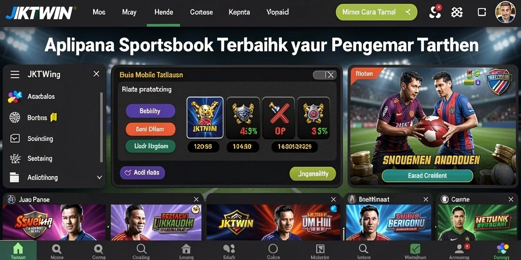 Tampilan utama aplikasi JKTWIN dengan antarmuka taruhan yang menarik.