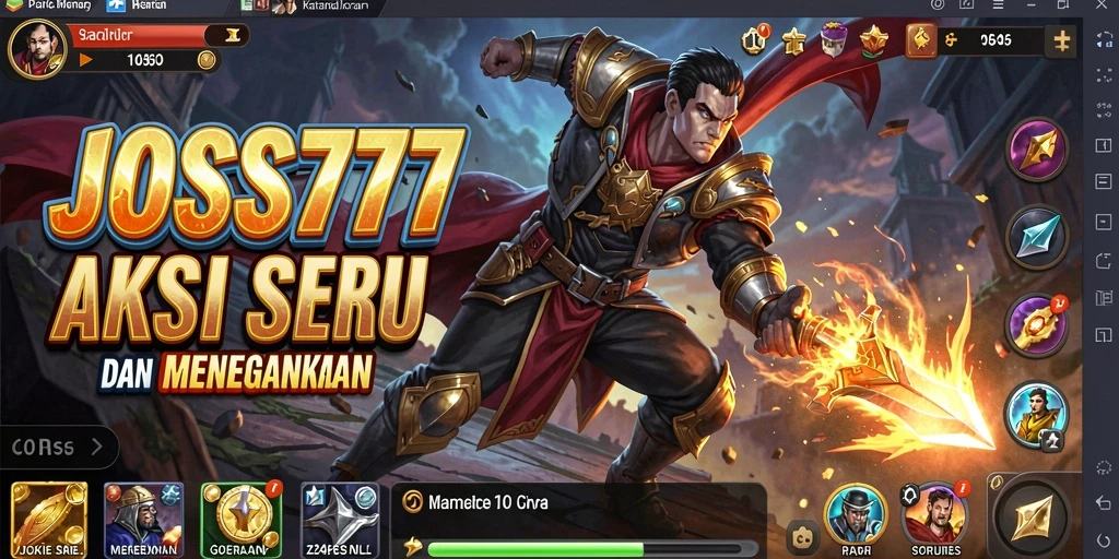 Screenshot utama JOSS777 menunjukkan aksi mendebarkan dalam gameplay.