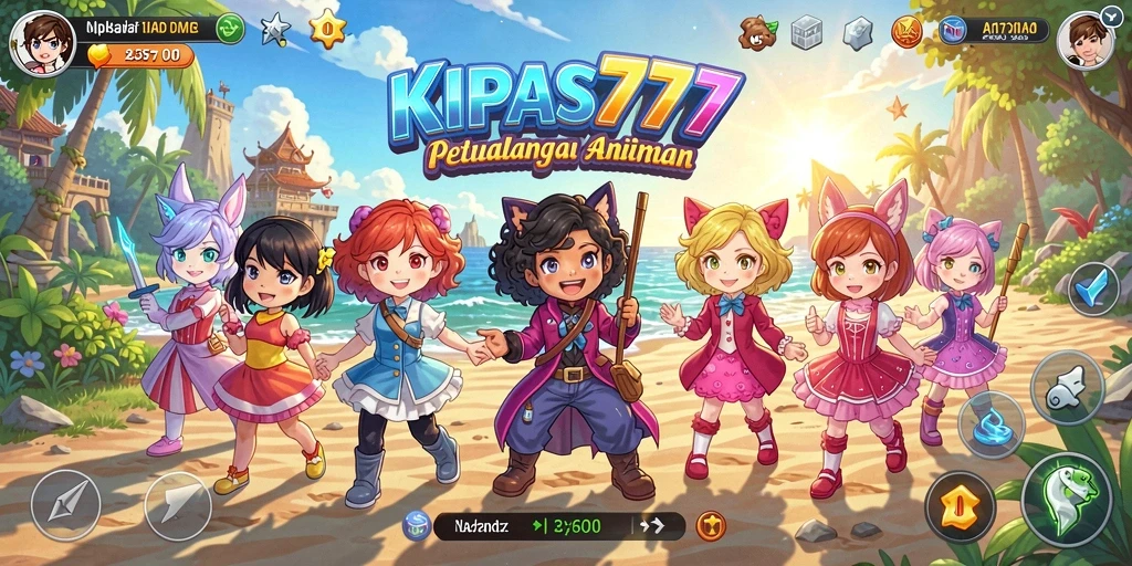 Tampilan gameplay yang menarik dalam KIPAS777, penuh aksi dan karakter anime.