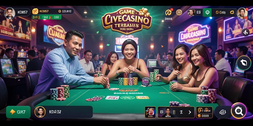 Tampilan menarik dari gameplay Live Casino di KO857.