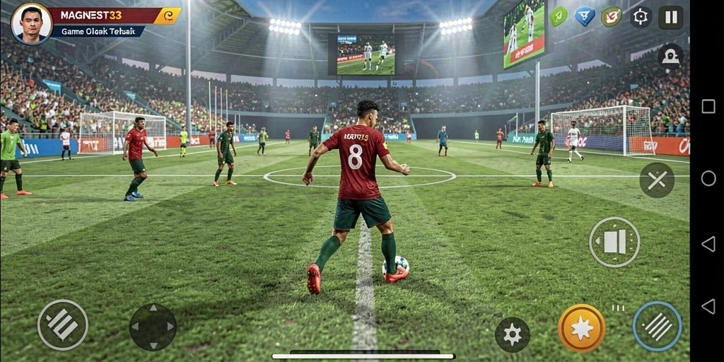 Tampilan gameplay seru dalam MAGNET33 dengan aksi olahraga yang mendebarkan.