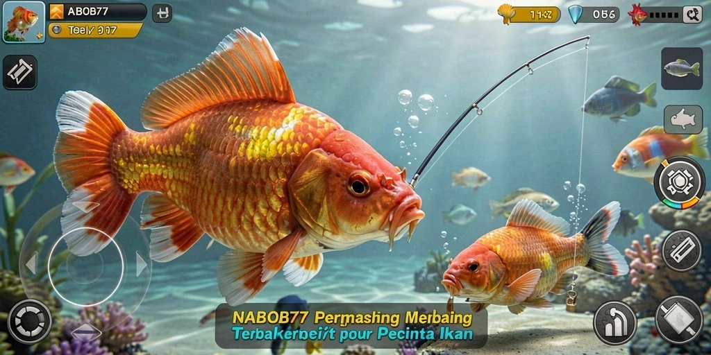 Screenshot gameplay NABOB77 menampilkan pengalaman memancing yang mendebarkan.
