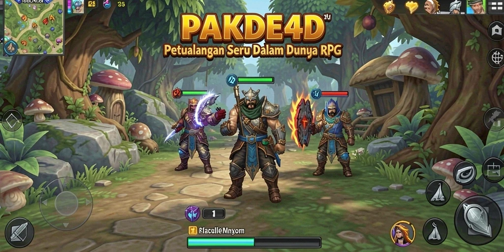 Screenshot PAKDE4D menampilkan karakter dalam pertempuran epik.
