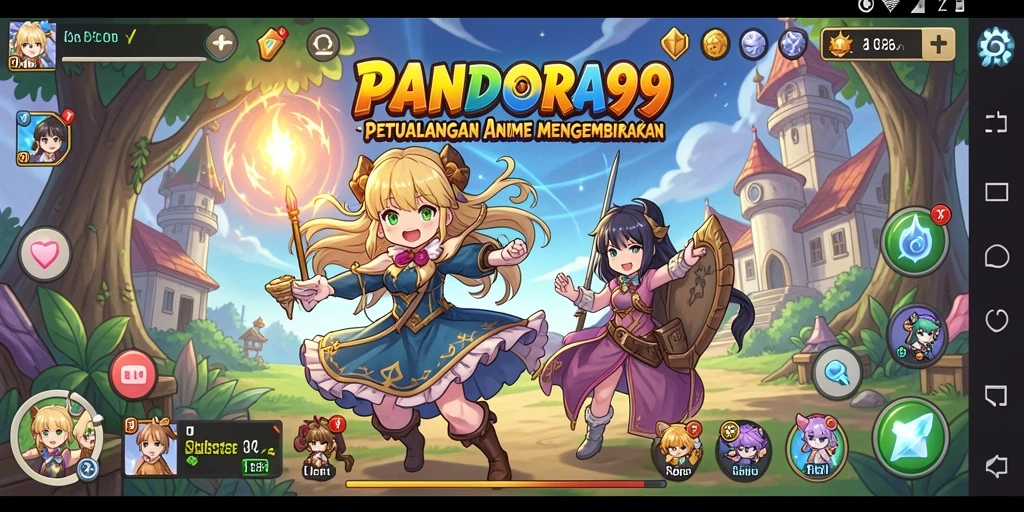Gameplay PANDORA99 yang mendebarkan dengan karakter anime menarik.