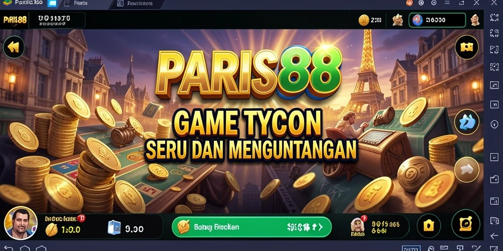 Tampilan gameplay menarik dari game Tycoon PARIS88.