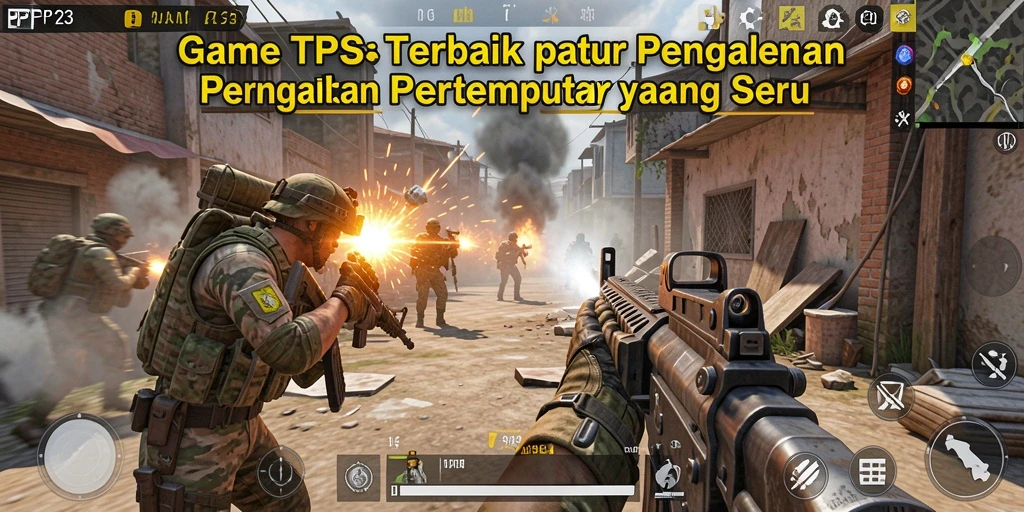 Tangkapan layar utama PP123 menunjukkan gameplay TPS yang mendebarkan.