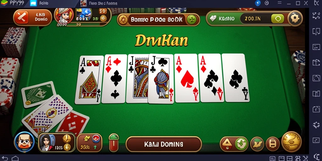 Tampilan menarik gameplay domino yang seru.