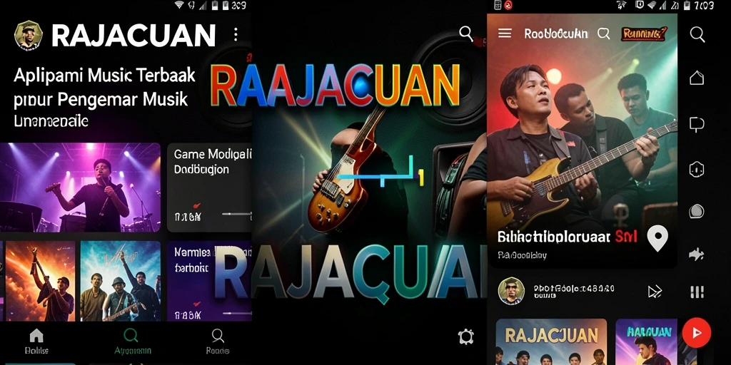 Screenshot gameplay RAJACUAN yang menunjukkan pengalaman musik yang interaktif.
