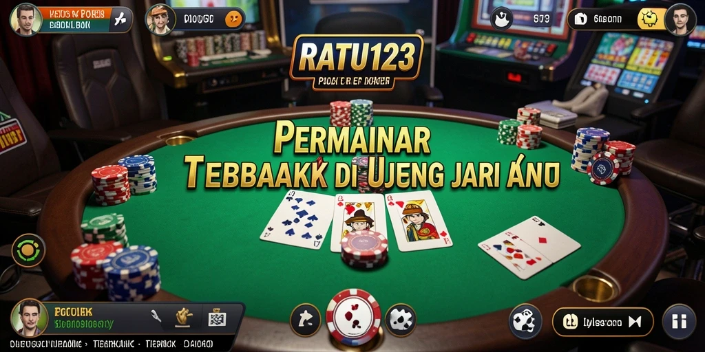 Screenshot gameplay Poker menunjukkan aksi seru dalam RATU123.