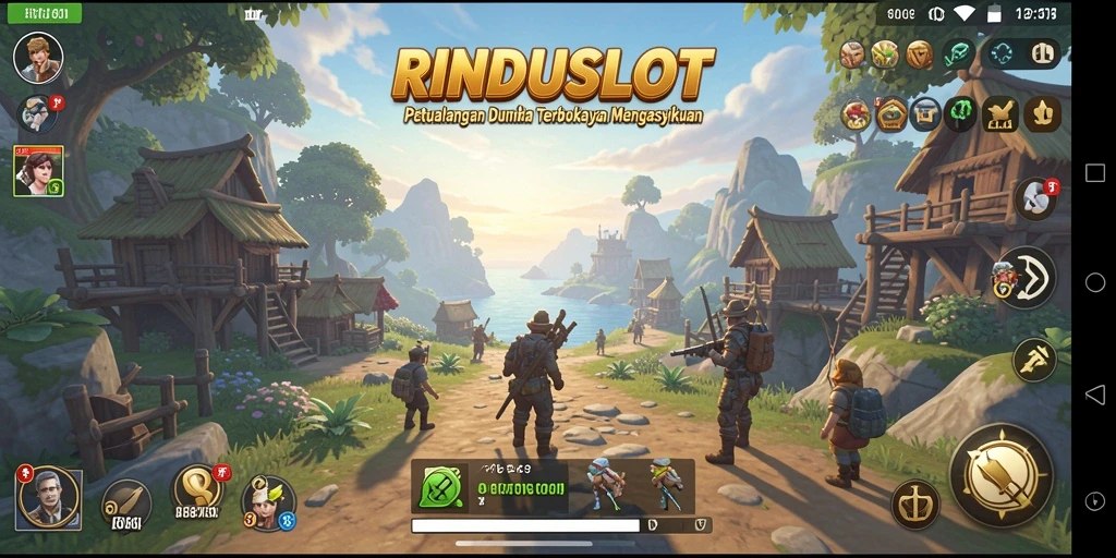 Screenshot gameplay RINDUSLOT yang menampilkan petualangan Open World yang mendebarkan.