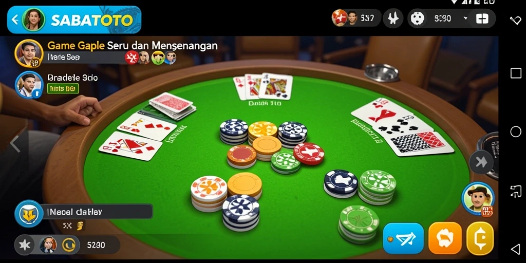 Tampilan gameplay SABATOTO yang penuh strategi Gaple.