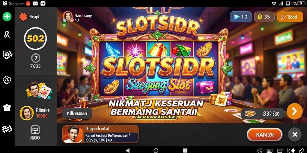 Tangkapan layar utama SLOTSIDR yang menampilkan pengalaman bermain slot yang seru.
