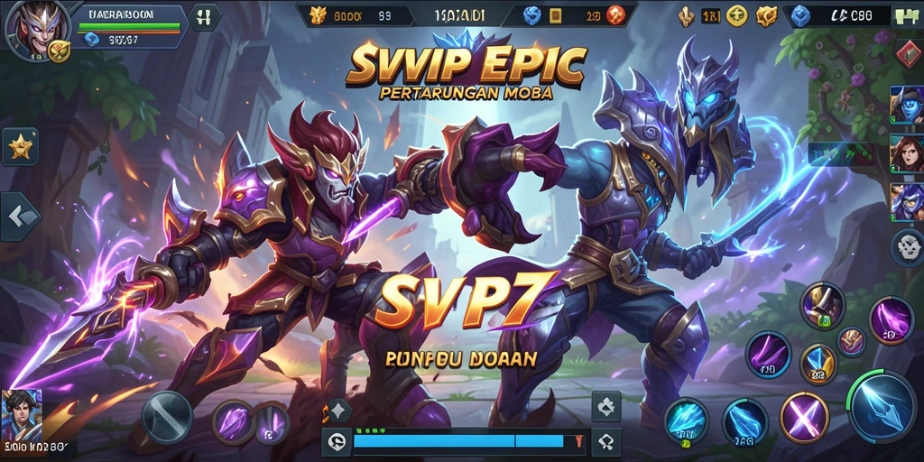 Tampilan gameplay seru di arena MOBA SVIP7.