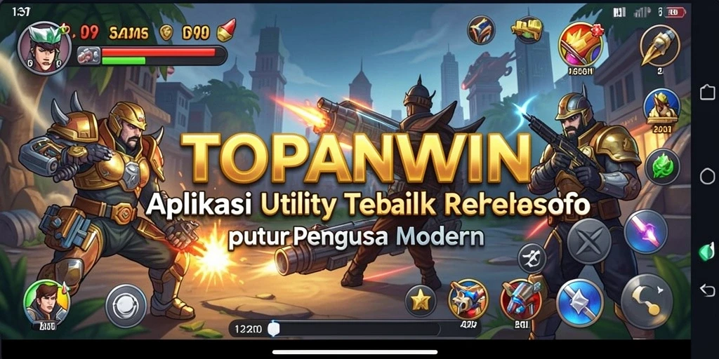 Screenshot gameplay utama TOPANWIN yang menunjukkan antarmuka pengguna yang ramah.