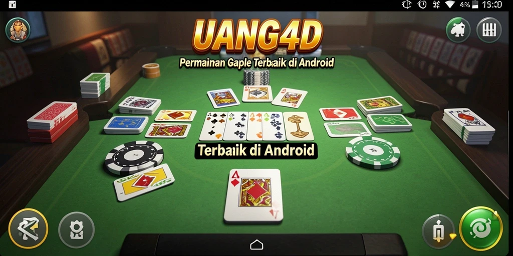 Tampilan seru gameplay Gaple di UANG4D.