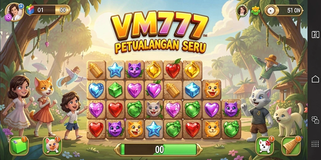 Tampilan seru dari gameplay VM777 yang menantang.