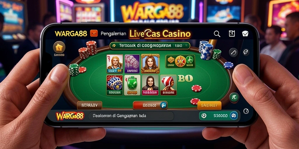 Tampilan gameplay mendebarkan di WARGA88 Live Casino.