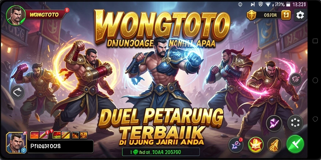 Tampilan antarmuka yang menampilkan pertarungan seru di WONGTOTO.